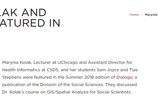 Marynia Kolak and Students Featured in Dialogo
