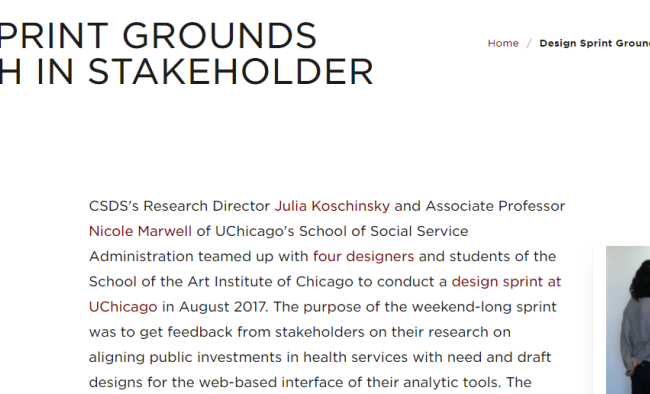 DESIGN SPRINT GROUNDS RESEARCH IN STAKEHOLDER NEEDS