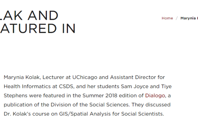 Marynia Kolak and Students Featured in Dialogo